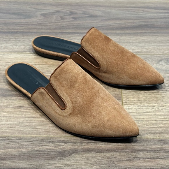 Jenni Kayne Suede Mules in Saddle Brown Size 38 / US 8 - Picture 4 of 13